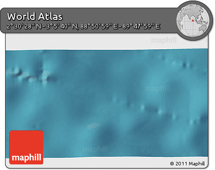 Satellite 3D Map of the Area around 2° 48' 4" N, 89° 19' 29" E