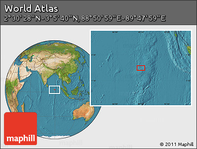 Satellite Location Map of the Area around 2° 48' 4" N, 89° 19' 29" E