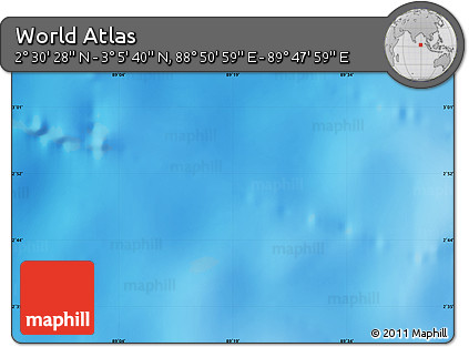 Physical Map of the Area around 2° 48' 4" N, 89° 19' 29" E