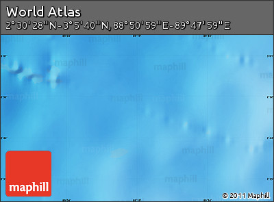 Physical Map of the Area around 2° 48' 4" N, 89° 19' 29" E