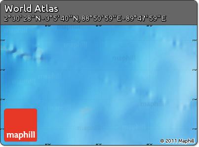 Physical Map of the Area around 2° 48' 4" N, 89° 19' 29" E