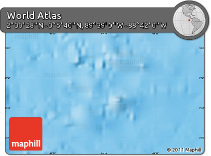 Shaded Relief Map of the Area around 2° 48' 4" N, 89° 10' 30" W