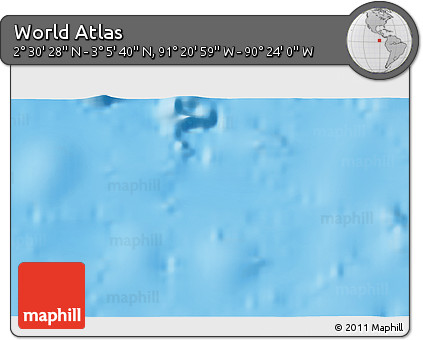 Physical 3D Map of the Area around 2° 48' 4" N, 90° 52' 30" W