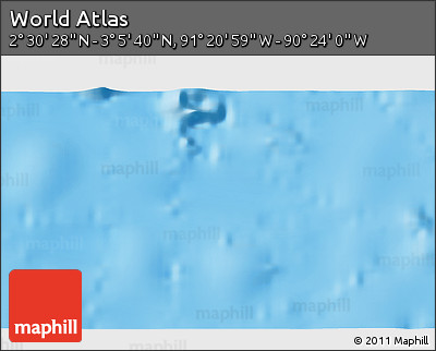 Physical 3D Map of the Area around 2° 48' 4" N, 90° 52' 30" W