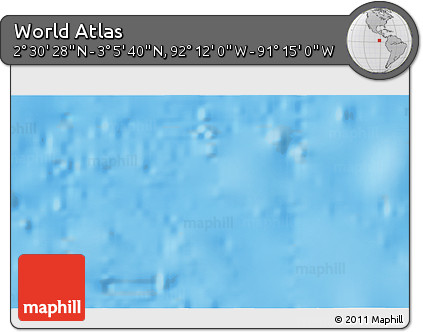 Physical 3D Map of the Area around 2° 48' 4" N, 91° 43' 29" W