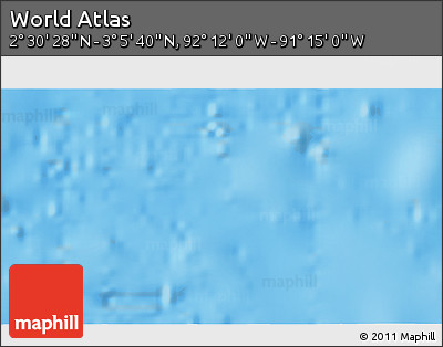 Physical 3D Map of the Area around 2° 48' 4" N, 91° 43' 29" W