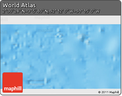 Physical 3D Map of the Area around 2° 48' 4" N, 91° 43' 29" W