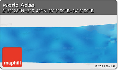 Physical Panoramic Map of the Area around 2° 48' 4" N, 93° 34' 29" E