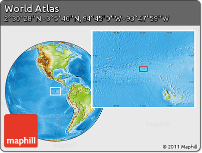 Physical Location Map of the Area around 2° 48' 4" N, 94° 16' 30" W