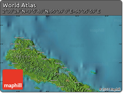 Satellite Map of the Area around 2° 48' 4" N, 96° 7' 30" E