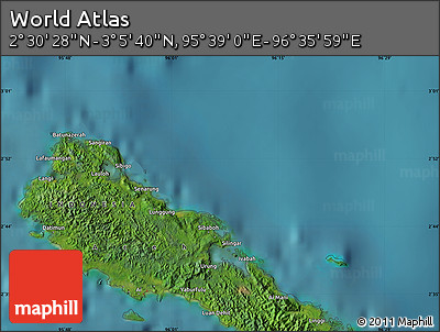 Satellite Map of the Area around 2° 48' 4" N, 96° 7' 30" E