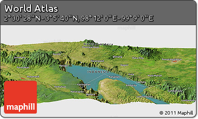 Satellite Panoramic Map of the Area around 2° 48' 4" N, 98° 40' 30" E