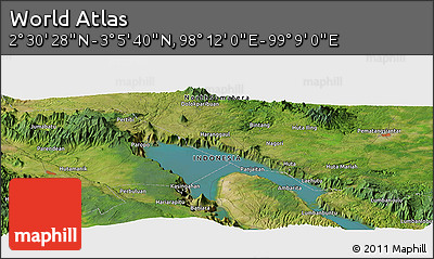 Satellite Panoramic Map of the Area around 2° 48' 4" N, 98° 40' 30" E