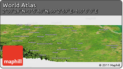 Satellite Panoramic Map of the Area around 2° 48' 4" N, 99° 31' 30" E