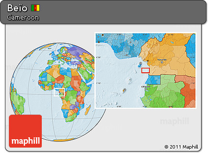 Political Location Map of Beïo