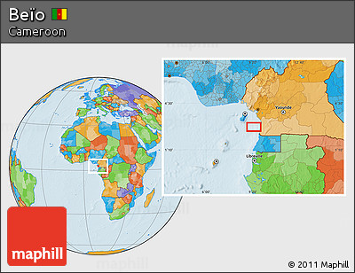 Political Location Map of Beïo