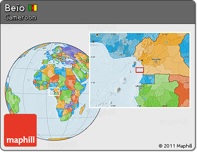 Political Location Map of Beïo