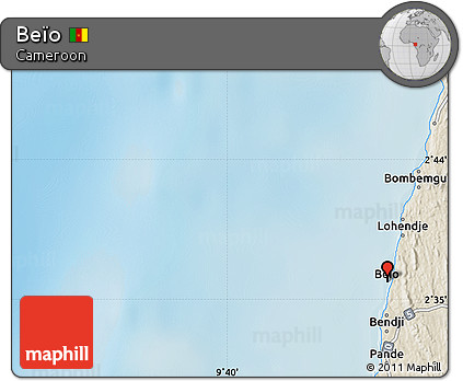 Shaded Relief Map of Beïo