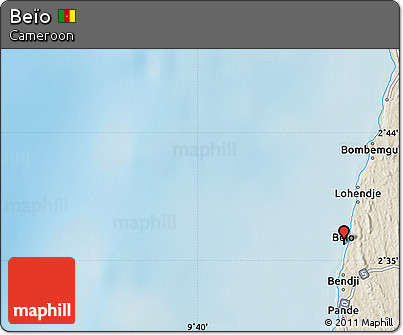 Shaded Relief Map of Beïo