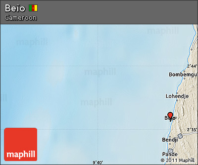 Shaded Relief Map of Beïo