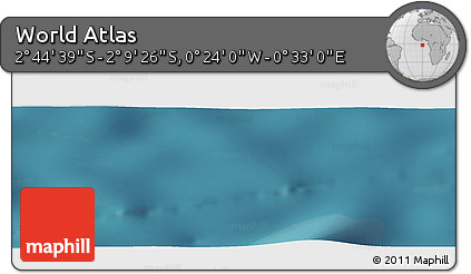 Satellite Panoramic Map of the Area around 2° 27' 3" S, 0° 4' 30" E
