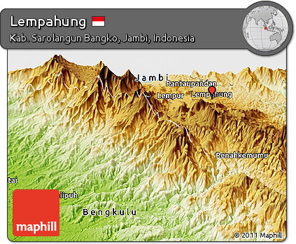 Physical Panoramic Map of Lempahung