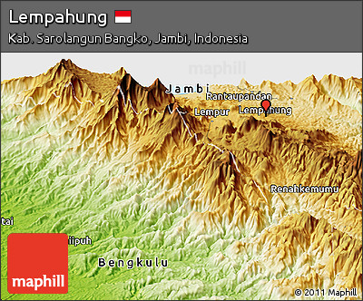 Physical Panoramic Map of Lempahung