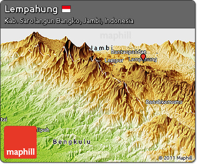 Physical Panoramic Map of Lempahung