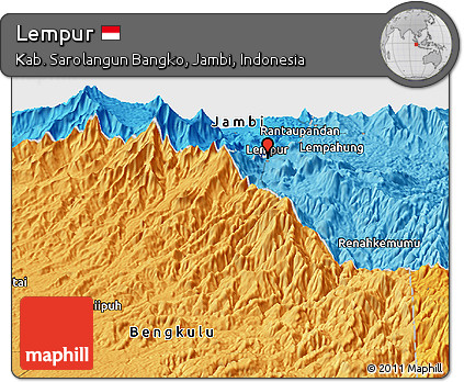 Political Panoramic Map of Lempur
