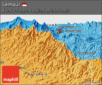 Political Panoramic Map of Lempur
