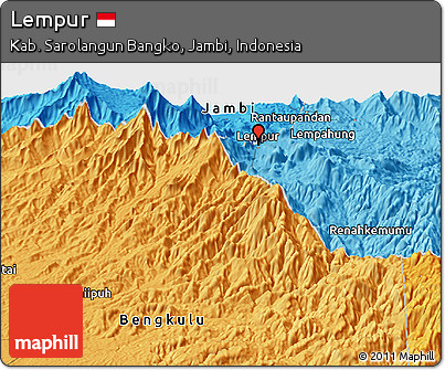Political Panoramic Map of Lempur