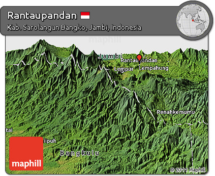 Satellite Panoramic Map of Rantaupandan