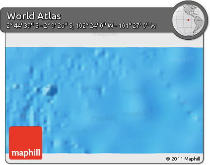 Shaded Relief 3D Map of the Area around 2° 27' 3" S, 101° 55' 30" W