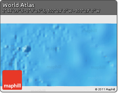 Shaded Relief 3D Map of the Area around 2° 27' 3" S, 101° 55' 30" W