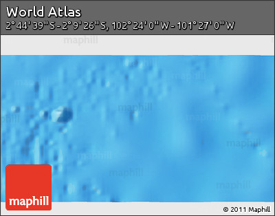 Shaded Relief 3D Map of the Area around 2° 27' 3" S, 101° 55' 30" W