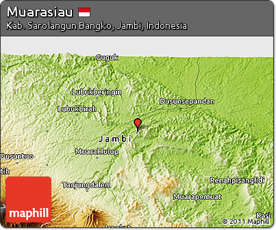 Physical 3D Map of Muarasiau