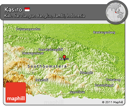 Physical Panoramic Map of Kasiro