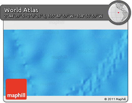 Physical 3D Map of the Area around 2° 27' 3" S, 105° 19' 29" W