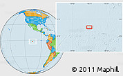 Political Location Map of the area around 2° 27' 3" S, 106° 10' 30" W