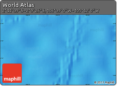 Shaded Relief Map of the Area around 2° 27' 3" S, 106° 10' 30" W