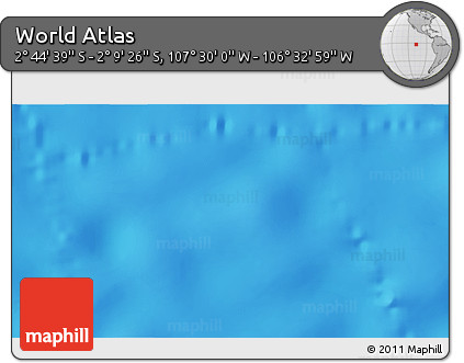 Physical 3D Map of the Area around 2° 27' 3" S, 107° 1' 30" W