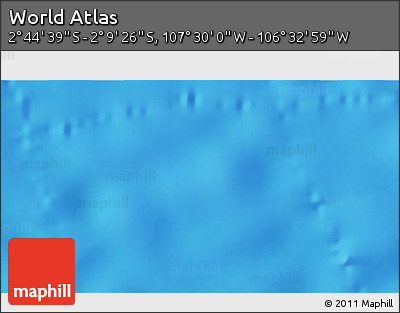 Physical 3D Map of the Area around 2° 27' 3" S, 107° 1' 30" W