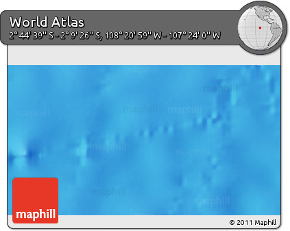 Physical 3D Map of the Area around 2° 27' 3" S, 107° 52' 30" W