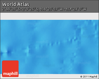 Physical 3D Map of the Area around 2° 27' 3" S, 107° 52' 30" W