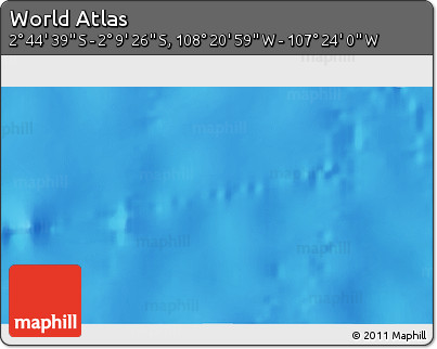 Physical 3D Map of the Area around 2° 27' 3" S, 107° 52' 30" W