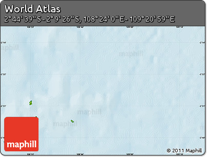 Physical Map of the Area around 2° 27' 3" S, 108° 52' 30" E