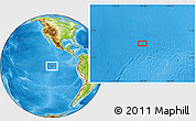Physical Location Map of the area around 2° 27' 3" S, 109° 34' 29" W