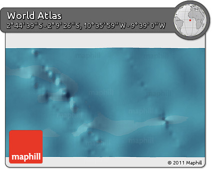 Satellite 3D Map of the Area around 2° 27' 3" S, 10° 7' 30" W
