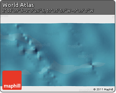 Satellite 3D Map of the Area around 2° 27' 3" S, 10° 7' 30" W