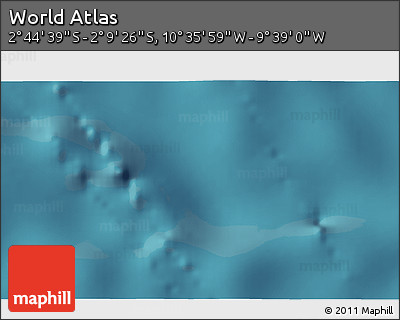 Satellite 3D Map of the Area around 2° 27' 3" S, 10° 7' 30" W